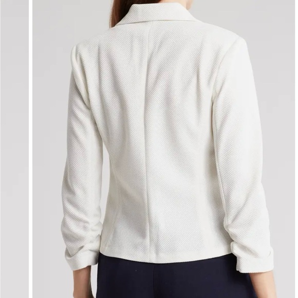 Amanda + Chelsea Navy Blue Textured Women's Blazer, Size Medium - Picture 10 of 10